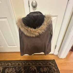 Jone’s New York brown leather women’s jacket Size medium